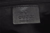 Authentic GUCCI Shoulder Hand Bag Purse GG Canvas Leather 30458 Black 3868I