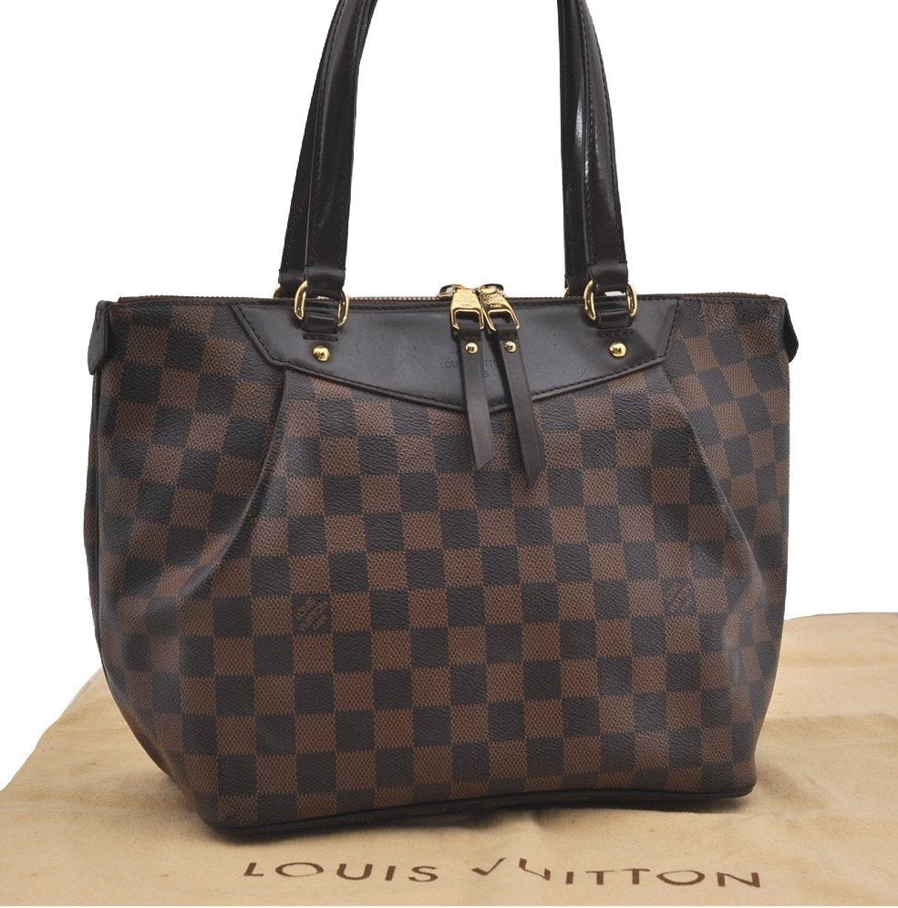 Authentic Louis Vuitton Damier Westminster PM Shoulder Hand Bag N41102 LV 3869I