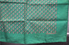 Authentic HERMES Petit Carre 40 Scarf Handkerchief Owl Motif Silk Green 3871E