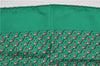 Authentic HERMES Petit Carre 40 Scarf Handkerchief Owl Motif Silk Green 3871E