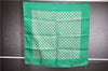 Authentic HERMES Petit Carre 40 Scarf Handkerchief Owl Motif Silk Green 3871E