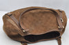 Authentic GUCCI Abbey Shoulder Tote Bag GG Suede Leather 130736 Brown 3871I