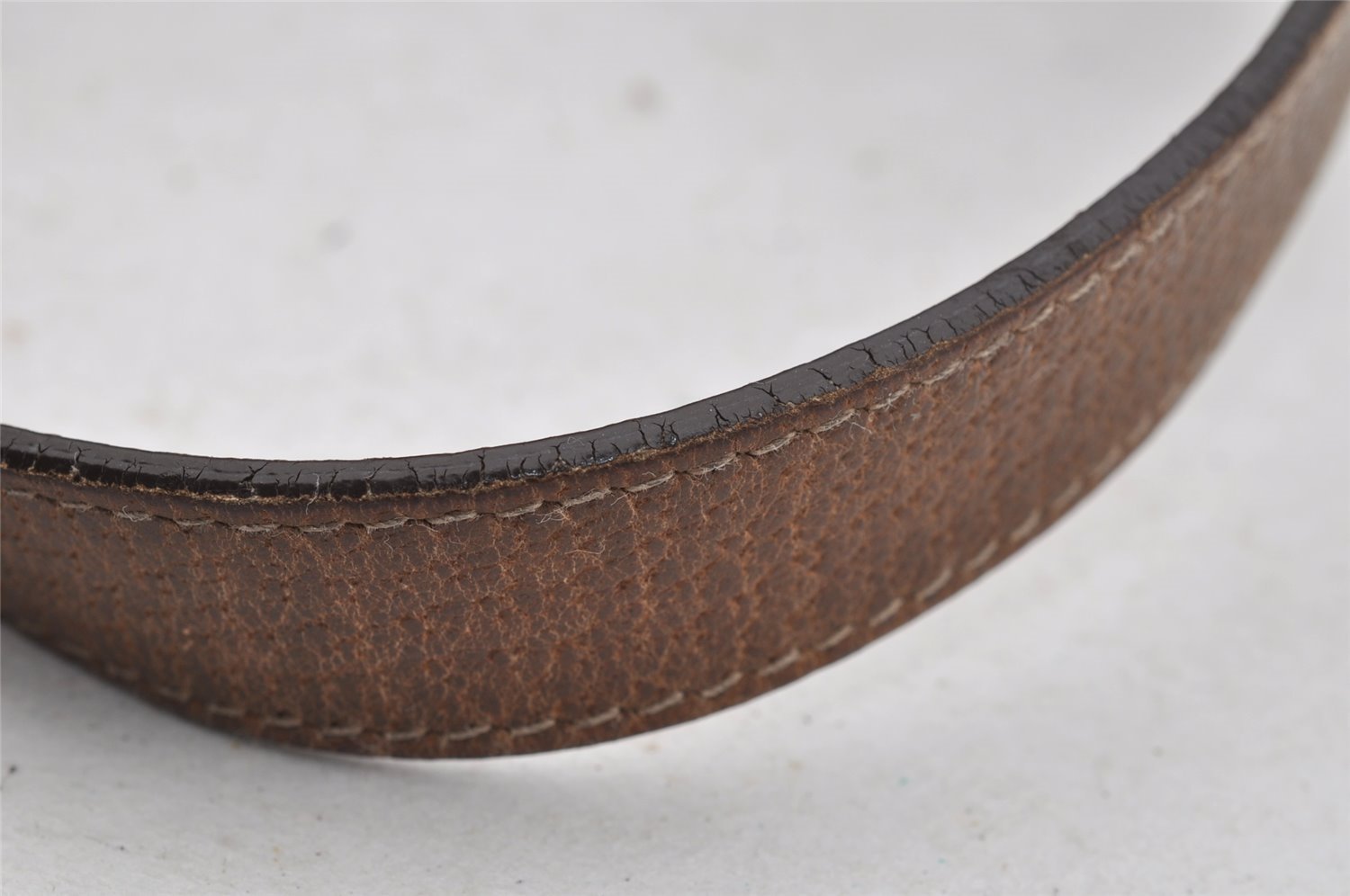 Authentic GUCCI Abbey Shoulder Tote Bag GG Suede Leather 130736 Brown 3871I