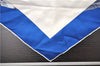 Authentic HERMES Carre POINTU Triangle Scarf "Regarde" Silk White Blue 3872E