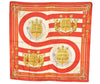 Authentic HERMES Carre 90 Scarf "CHATEAUX D'ARRIERE" Silk Orange 3875I