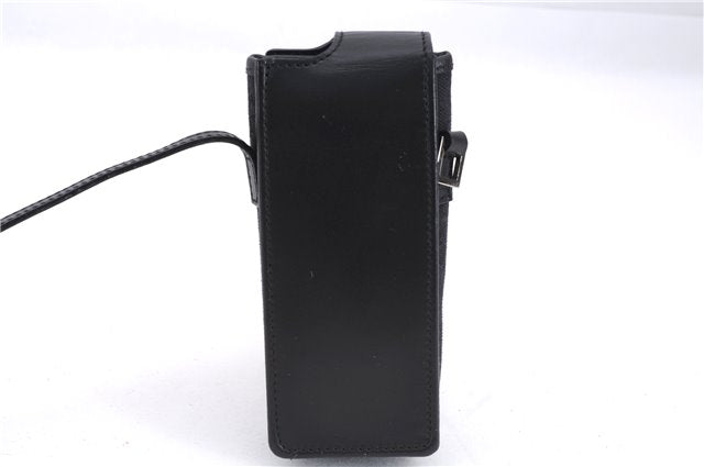 Authentic GUCCI Vintage Hand Pouch Purse GG Canvas Leather Black 3876E