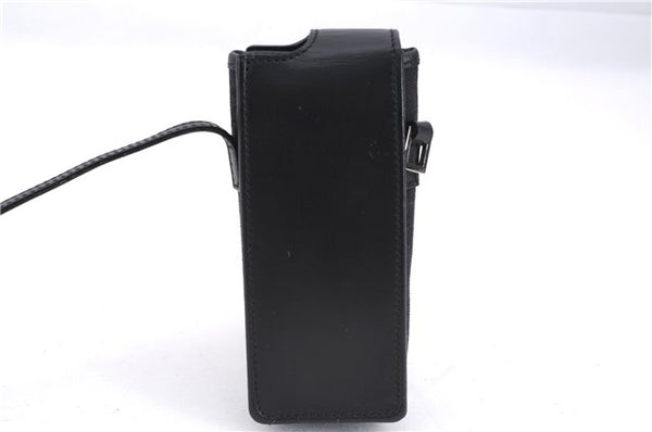 Authentic GUCCI Vintage Hand Pouch Purse GG Canvas Leather Black 3876E