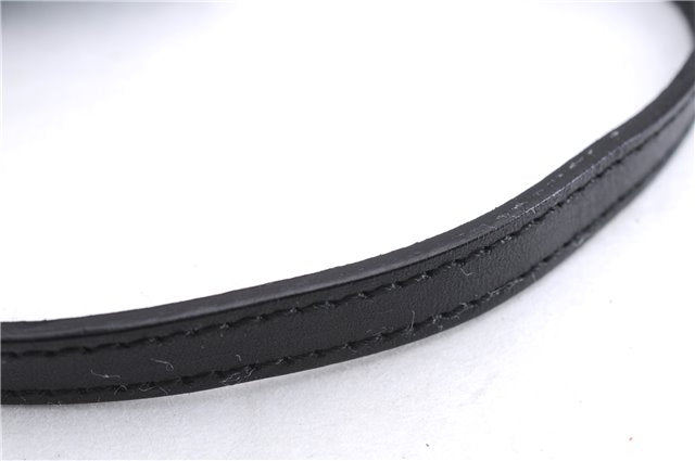 Authentic GUCCI Vintage Hand Pouch Purse GG Canvas Leather Black 3876E