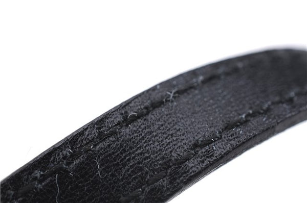 Authentic GUCCI Vintage Hand Pouch Purse GG Canvas Leather Black 3876E