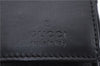 Authentic GUCCI Vintage Hand Pouch Purse GG Canvas Leather Black 3876E