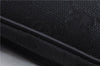 Authentic GUCCI Vintage Hand Pouch Purse GG Canvas Leather Black 3876E