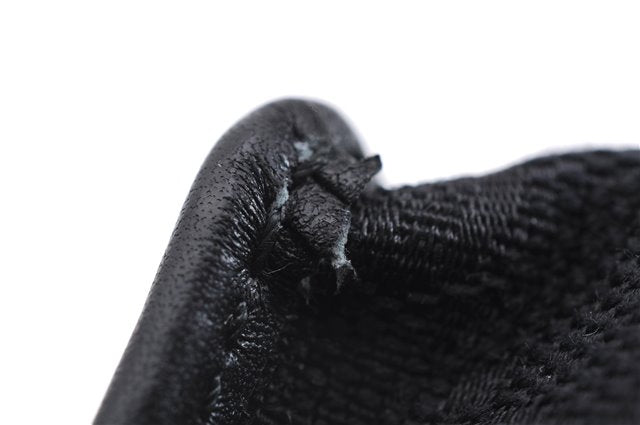 Authentic GUCCI Vintage Hand Pouch Purse GG Canvas Leather Black 3876E