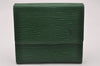 Auth Louis Vuitton Epi Porte Monnaie Billets Cartes Credit Wallet Green LV 3876I