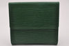 Auth Louis Vuitton Epi Porte Monnaie Billets Cartes Credit Wallet Green LV 3876I