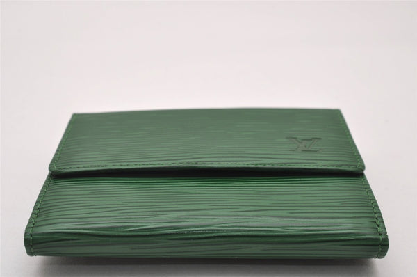 Auth Louis Vuitton Epi Porte Monnaie Billets Cartes Credit Wallet Green LV 3876I