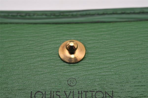 Auth Louis Vuitton Epi Porte Monnaie Billets Cartes Credit Wallet Green LV 3876I