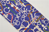 Authentic HERMES Maxi Twilly Scarf "MORS ET TRESSE" Silk Blue Purple 3877E