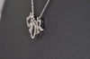 Authentic Christian Dior Vintage Silver Tone Chain Necklace CD 3877I