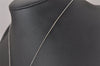 Authentic Christian Dior Vintage Silver Tone Chain Necklace CD 3877I