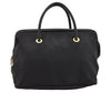 Authentic CELINE Vintage Shoulder Hand Tote Bag Nylon Leather Black 3878I