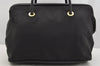 Authentic CELINE Vintage Shoulder Hand Tote Bag Nylon Leather Black 3878I