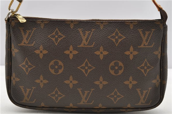 Authentic Louis Vuitton Monogram Pochette Accessoires Pouch M51980 LV 3880F