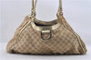 Auth GUCCI Abbey Shoulder Tote Bag GG Canvas Leather 189835 Beige Gold 3882D