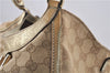 Auth GUCCI Abbey Shoulder Tote Bag GG Canvas Leather 189835 Beige Gold 3882D