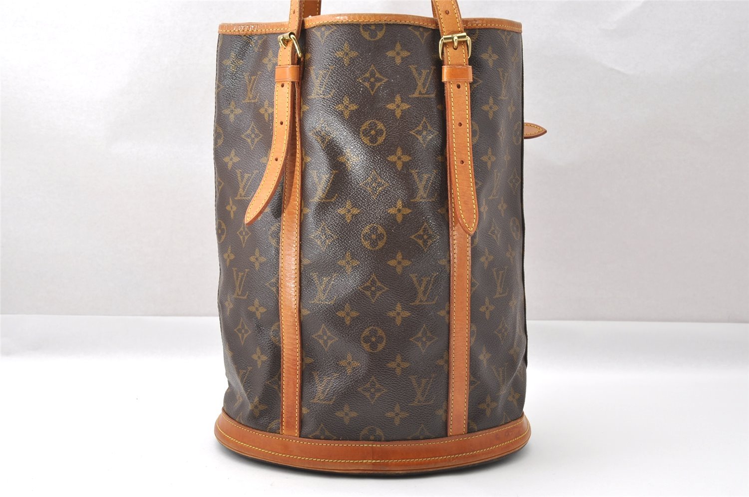 Authentic Louis Vuitton Monogram Bucket GM Shoulder Tote Bag M42236 Junk 3884I