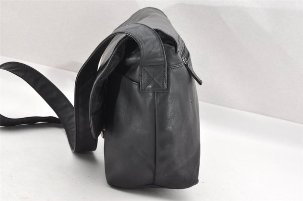 Authentic PRADA Vintage Leather Nappa Shoulder Cross Body Bag Purse Black 3885I