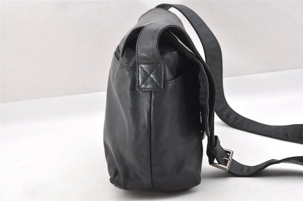 Authentic PRADA Vintage Leather Nappa Shoulder Cross Body Bag Purse Black 3885I