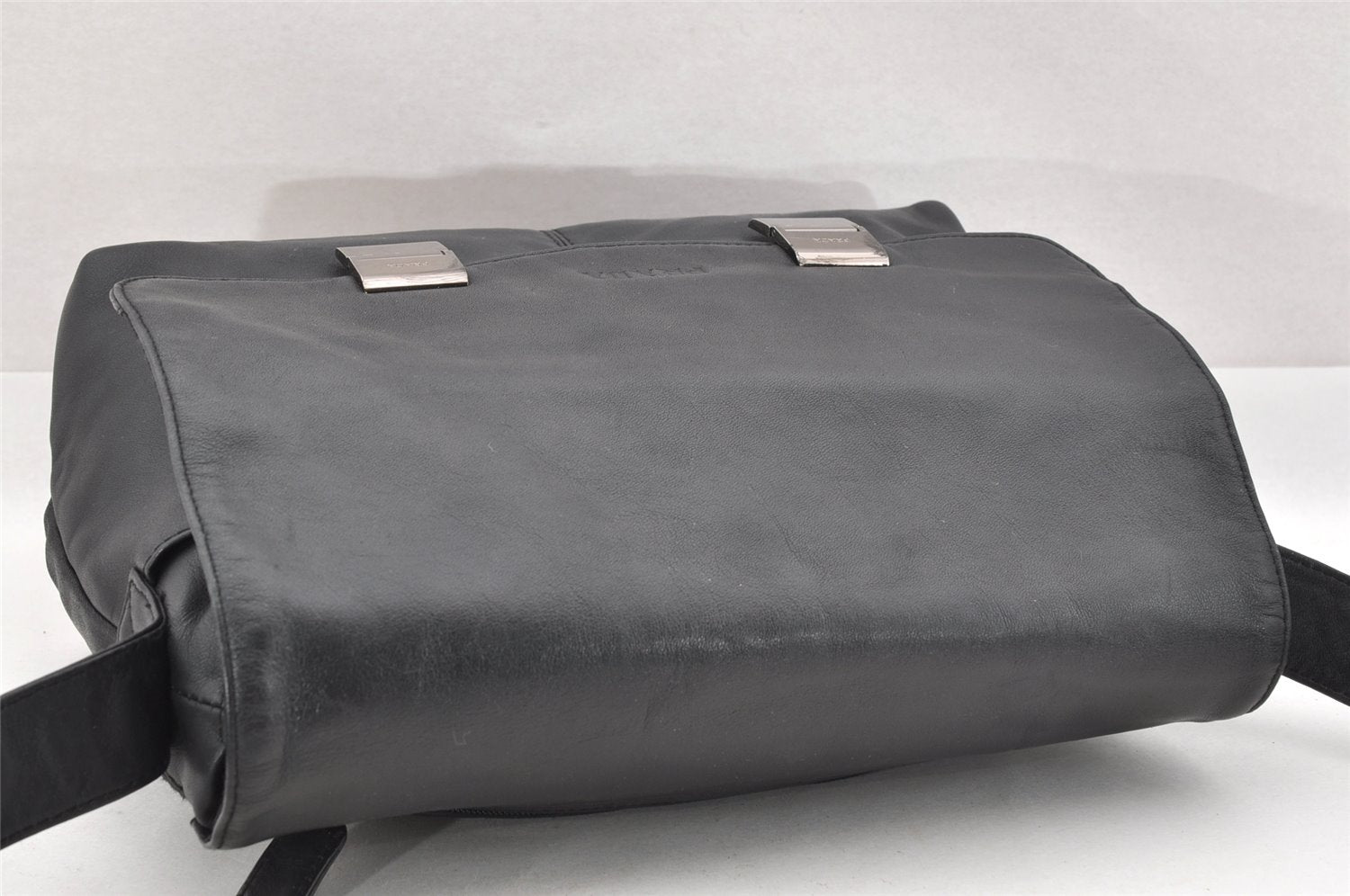 Authentic PRADA Vintage Leather Nappa Shoulder Cross Body Bag Purse Black 3885I