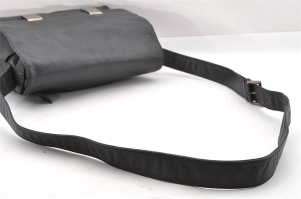 Authentic PRADA Vintage Leather Nappa Shoulder Cross Body Bag Purse Black 3885I