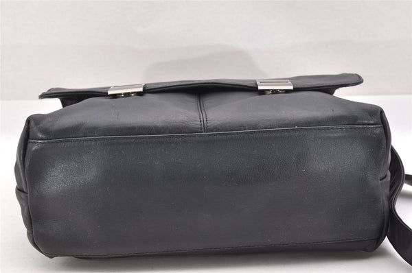 Authentic PRADA Vintage Leather Nappa Shoulder Cross Body Bag Purse Black 3885I