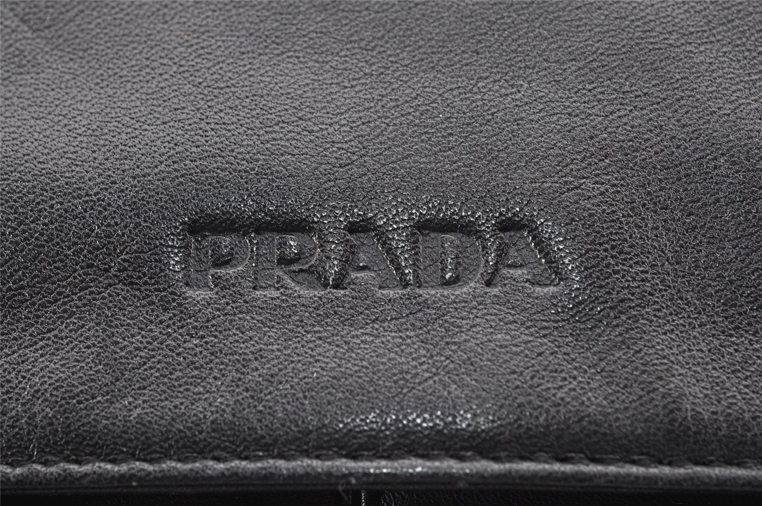 Authentic PRADA Vintage Leather Nappa Shoulder Cross Body Bag Purse Black 3885I