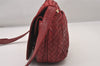 Authentic BOTTEGA VENETA Intrecciato Leather Shoulder Cross Body Bag Red 3886I