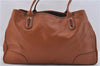 Authentic GUCCI Web Sherry Line Shoulder Tote Bag Leather 293589 Brown 3888D