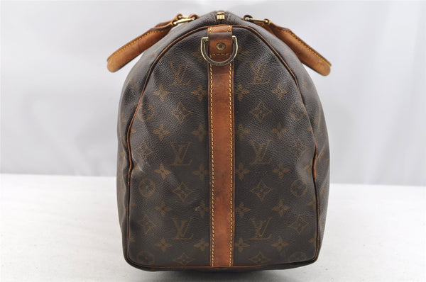 Authentic Louis Vuitton Monogram Keepall Bandouliere 45 M41418 Boston Bag 3888I