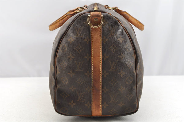 Authentic Louis Vuitton Monogram Keepall Bandouliere 45 M41418 Boston Bag 3888I