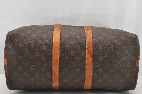 Authentic Louis Vuitton Monogram Keepall Bandouliere 45 M41418 Boston Bag 3888I