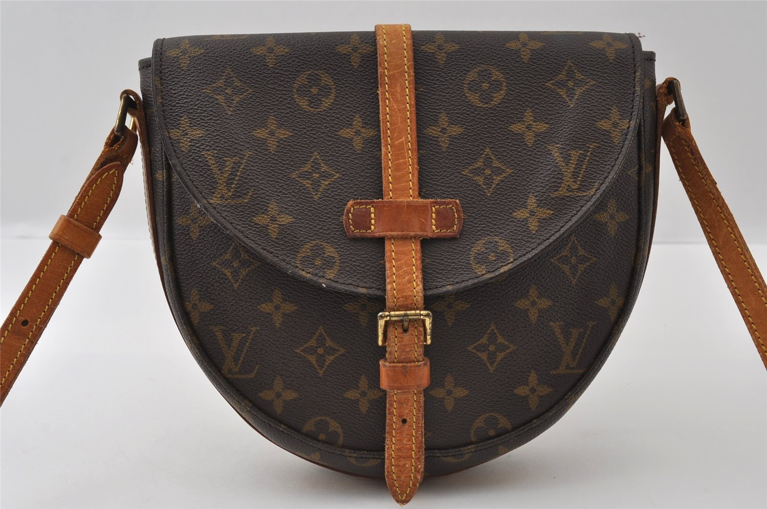 Authentic Louis Vuitton Monogram Chantilly MM Shoulder Cross Bag M51233 LV 3889I