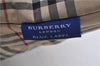 Authentic BURBERRY BLUE LABEL Check Shoulder Tote Bag Nylon Leather Beige 3891D