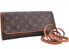 Authentic Louis Vuitton Monogram Pochette Twin GM Shoulder Bag M51852 LV 3891E