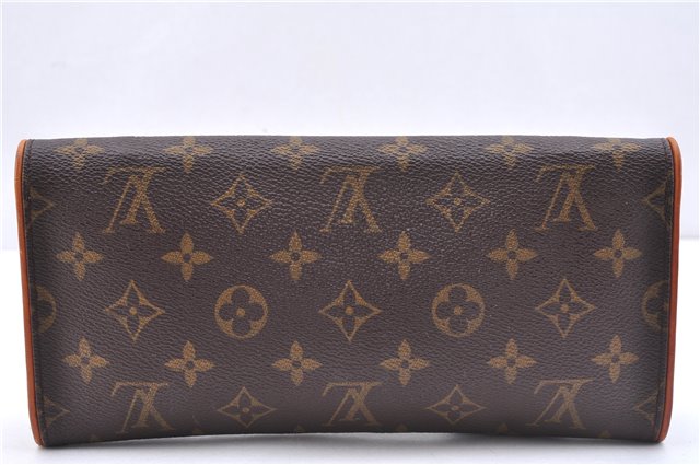 Authentic Louis Vuitton Monogram Pochette Twin GM Shoulder Bag M51852 LV 3891E