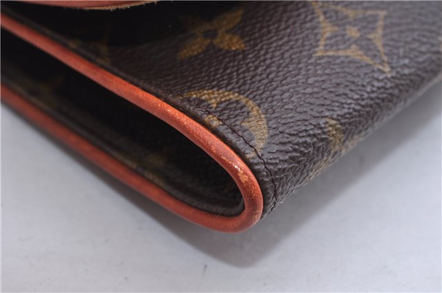 Authentic Louis Vuitton Monogram Pochette Twin GM Shoulder Bag M51852 LV 3891E