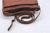 Authentic Burberrys Vintage Leather Shoulder Cross Body Bag Purse Brown 3893D