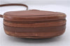 Authentic Burberrys Vintage Leather Shoulder Cross Body Bag Purse Brown 3893D