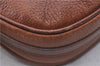 Authentic Burberrys Vintage Leather Shoulder Cross Body Bag Purse Brown 3893D