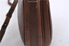 Authentic Burberrys Vintage Leather Shoulder Cross Body Bag Purse Brown 3893D