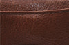 Authentic Burberrys Vintage Leather Shoulder Cross Body Bag Purse Brown 3893D